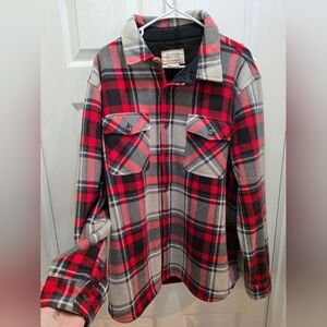 Boston Traders Black and Red Plush Jacket Xxl